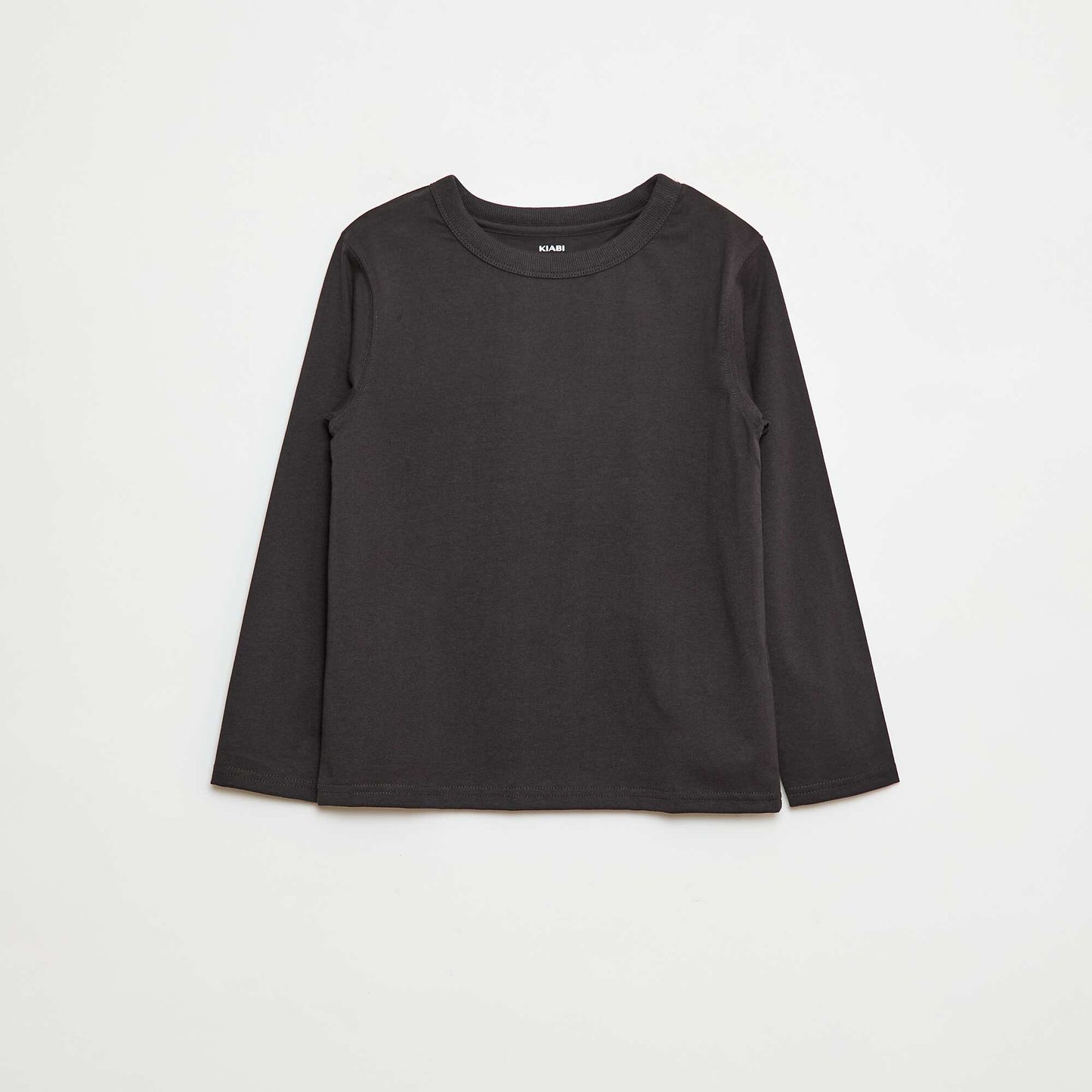 T-shirt manches longues uni GRIS