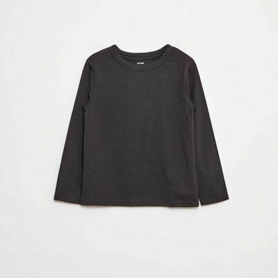 T-shirt manches longues uni GRIS