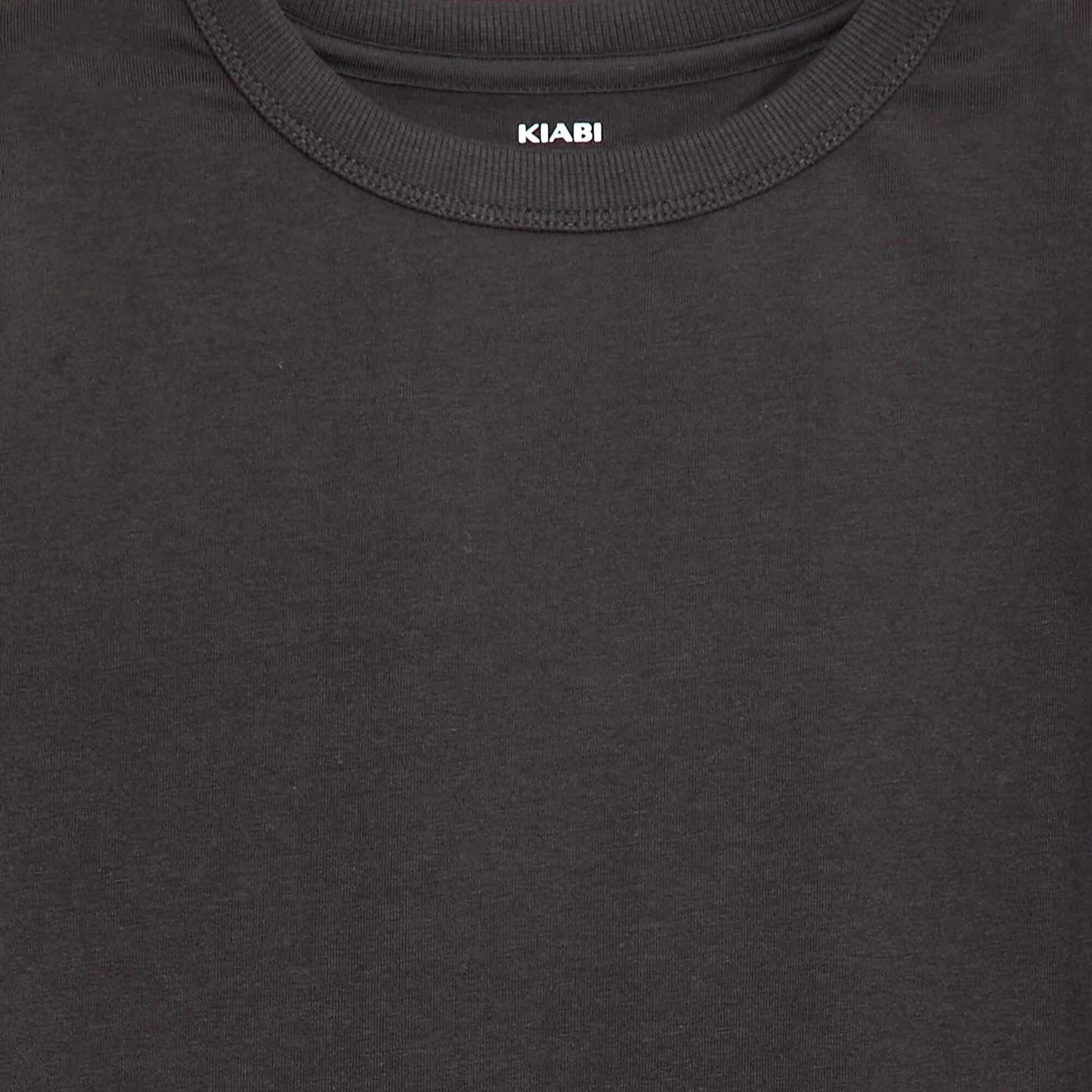 T-shirt manches longues uni GRIS