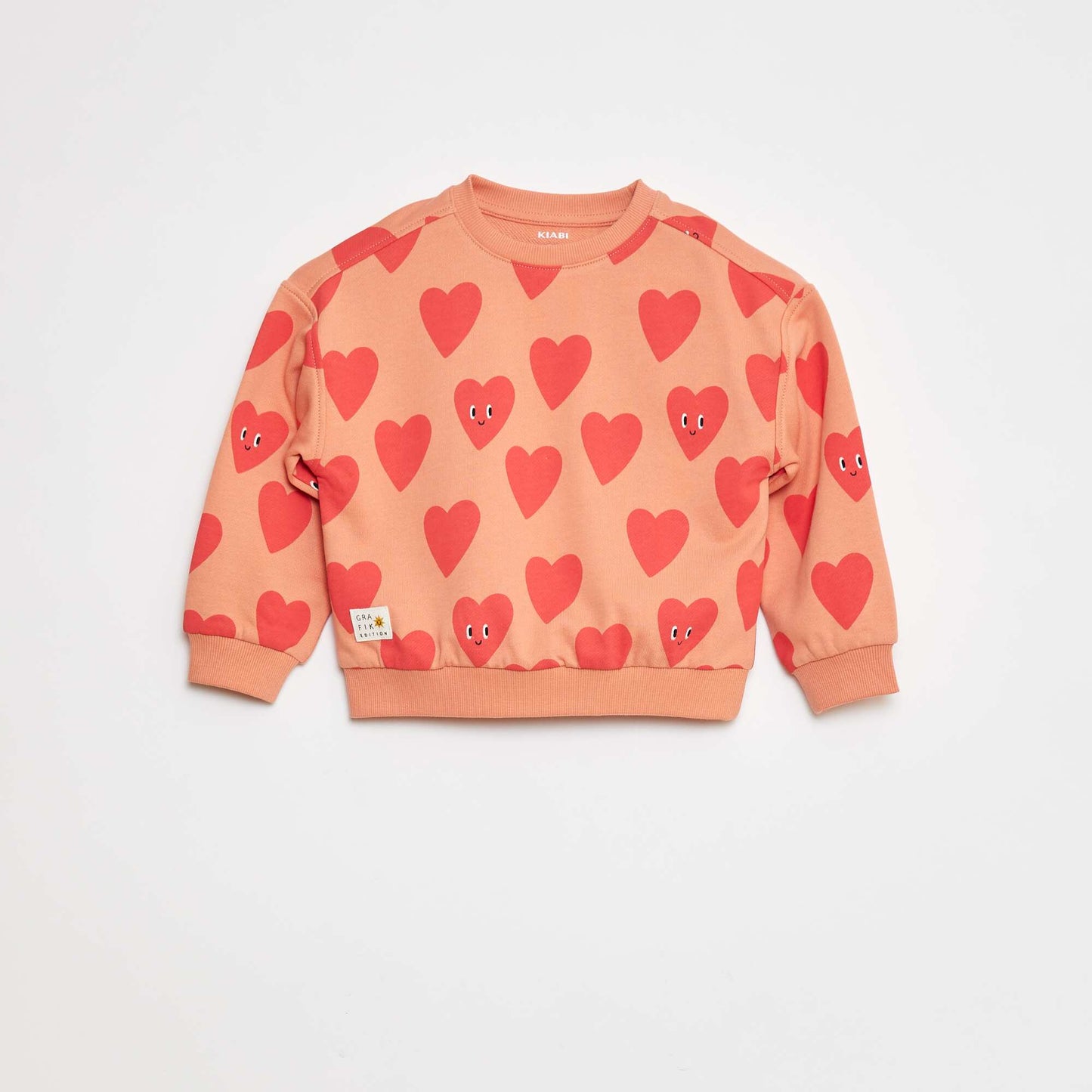 Sweat imprimé en molleton léger - Grafik Edition ORANGE