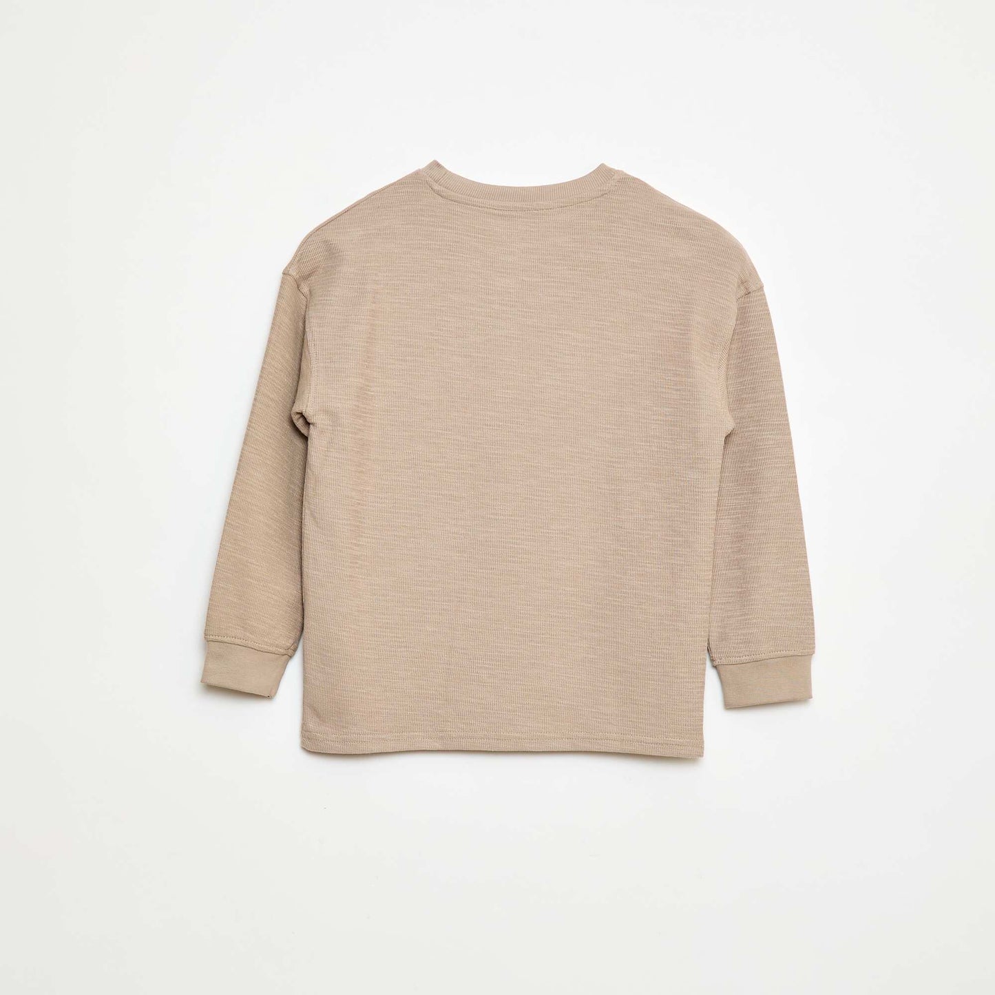 T-shirt en maille avec broderie BEIGE