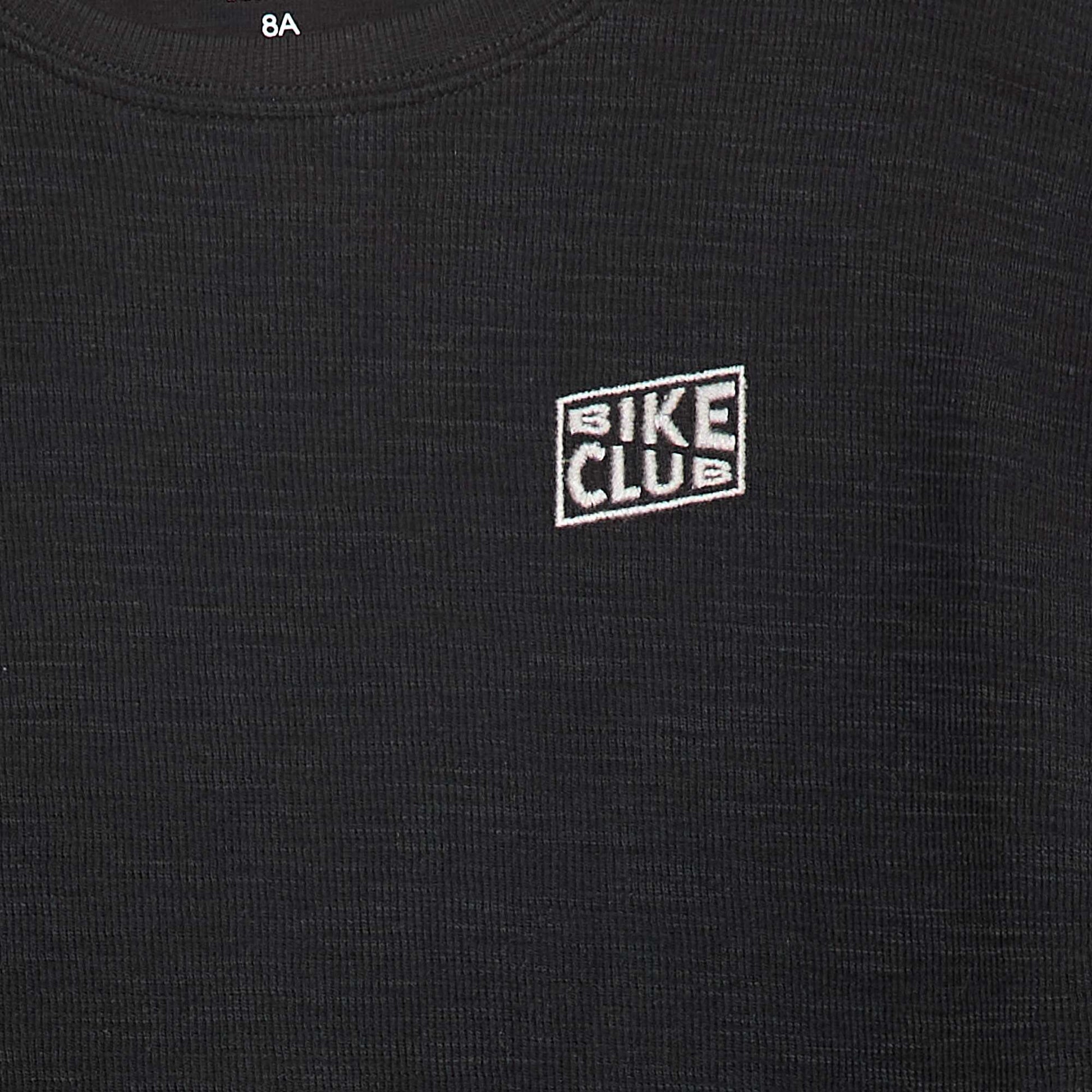 T-shirt en maille avec broderie NOIR
