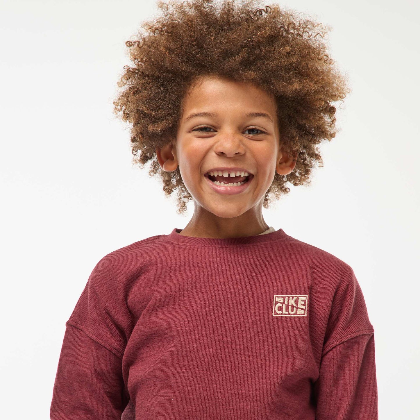 T-shirt en maille avec broderie BORDEAUX
