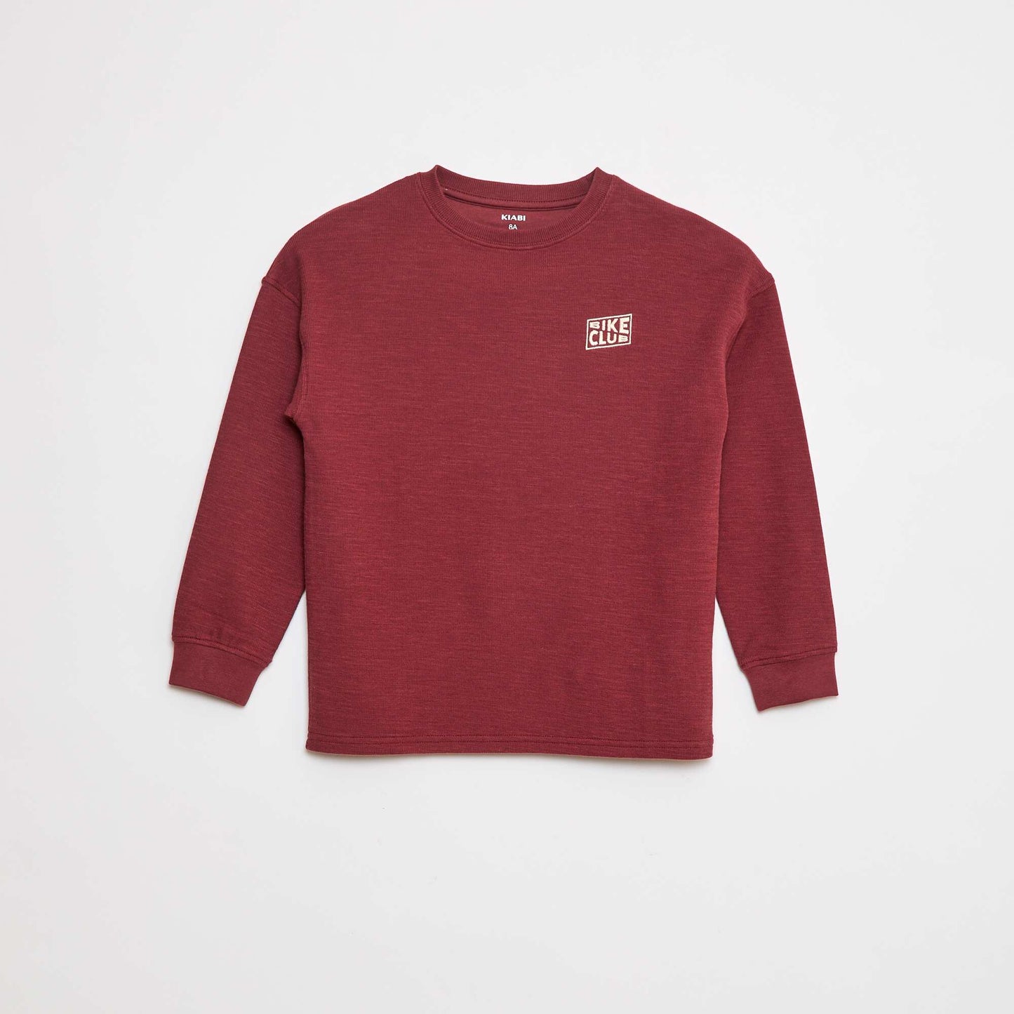 T-shirt en maille avec broderie BORDEAUX