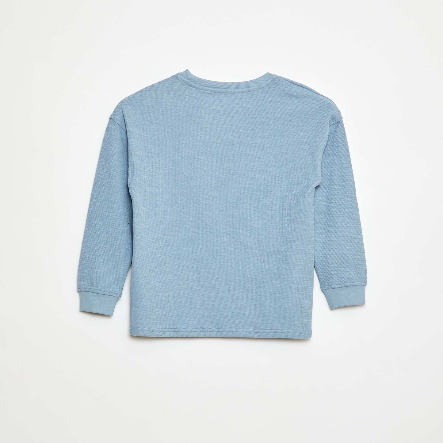 T-shirt en maille avec broderie BLEU