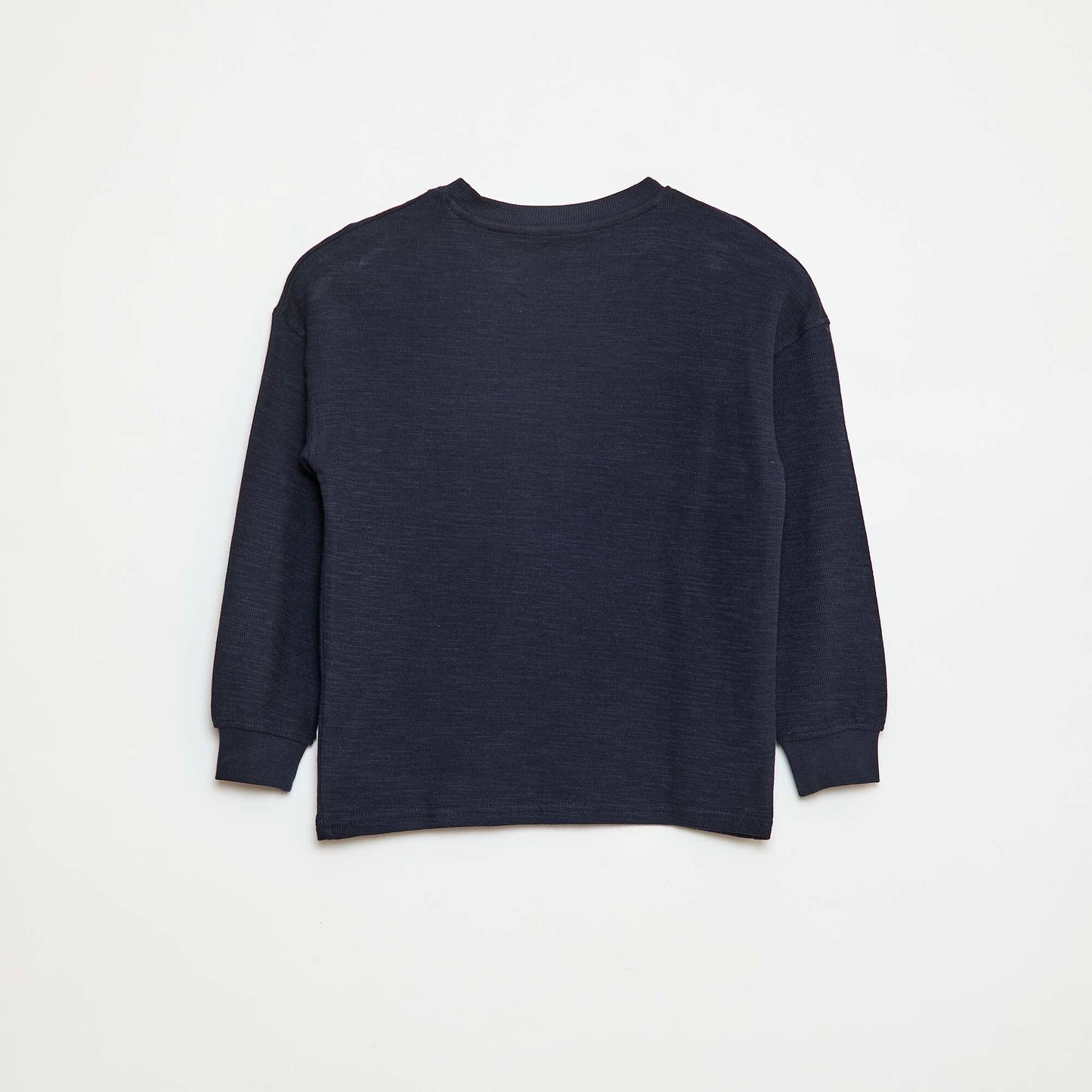 T-shirt en maille avec broderie BLEU