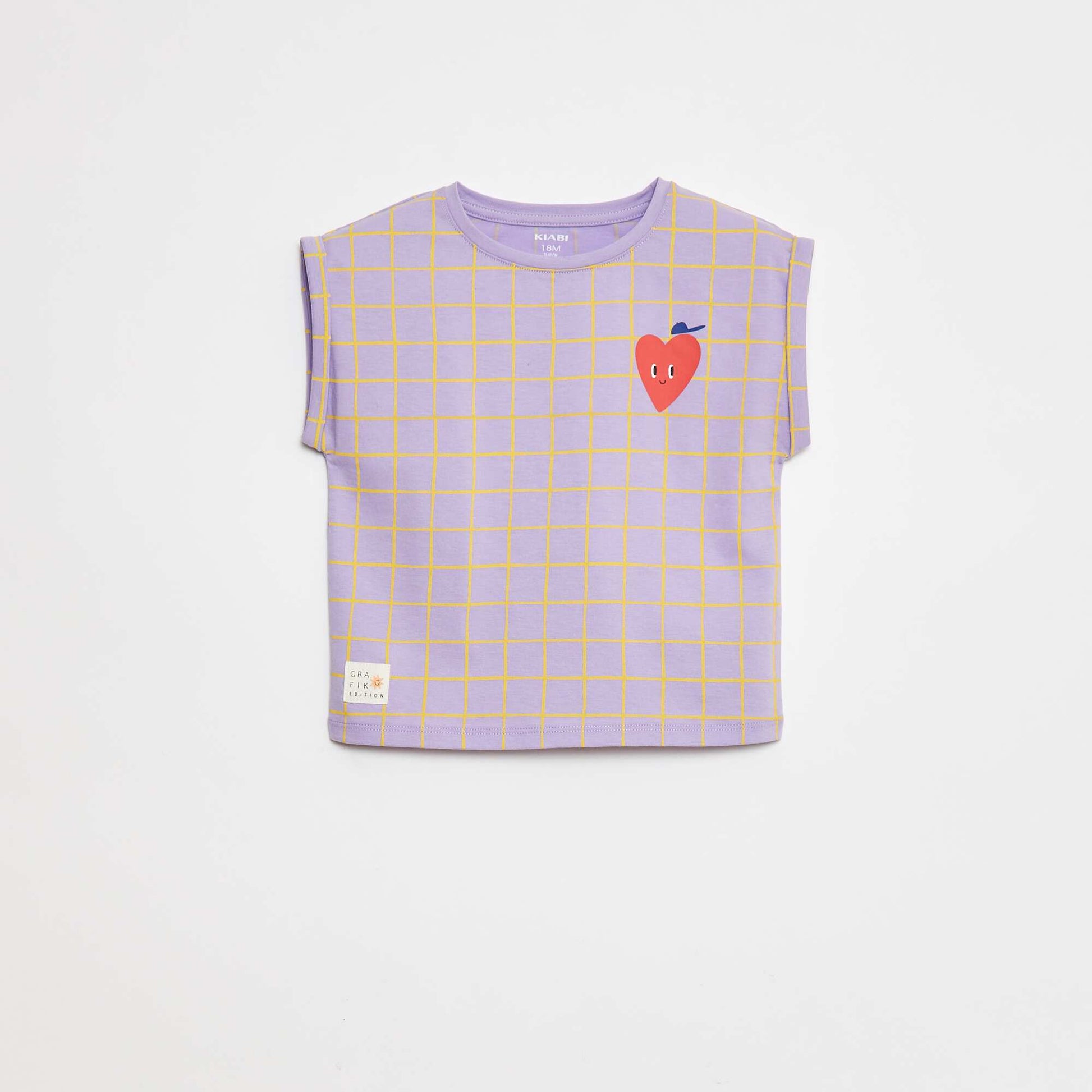 T-shirt avec emmanchures courtes à revers - Grafik Edition VIOLET