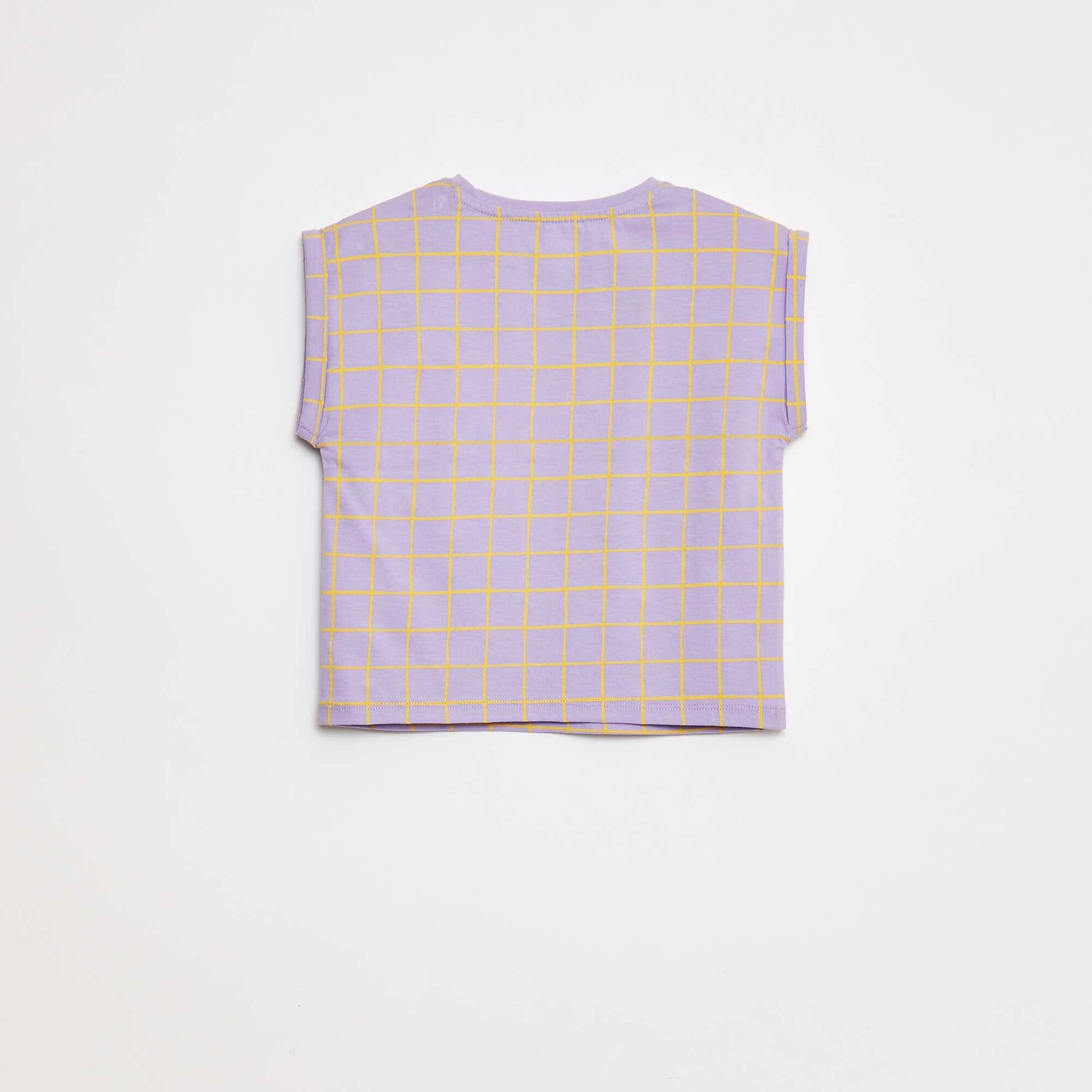 T-shirt avec emmanchures courtes à revers - Grafik Edition VIOLET