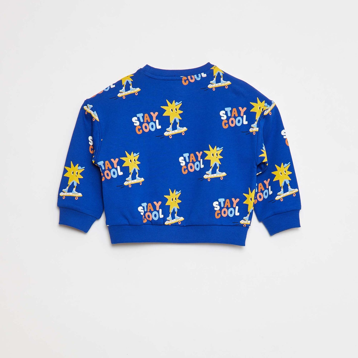 Sweat imprimé en molleton léger - Grafik Edition BLEU