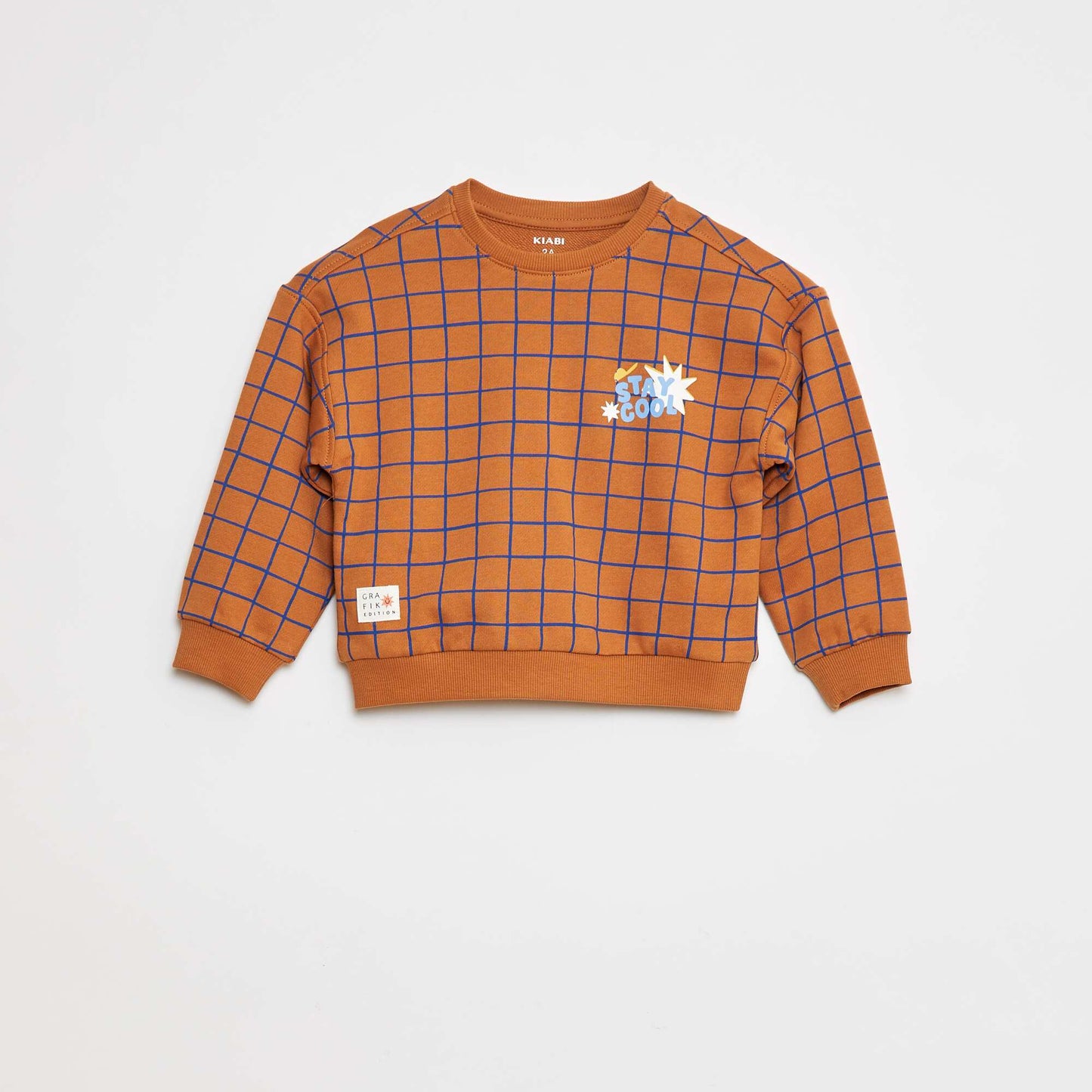 Sweat imprimé en molleton léger - Grafik Edition MARRON