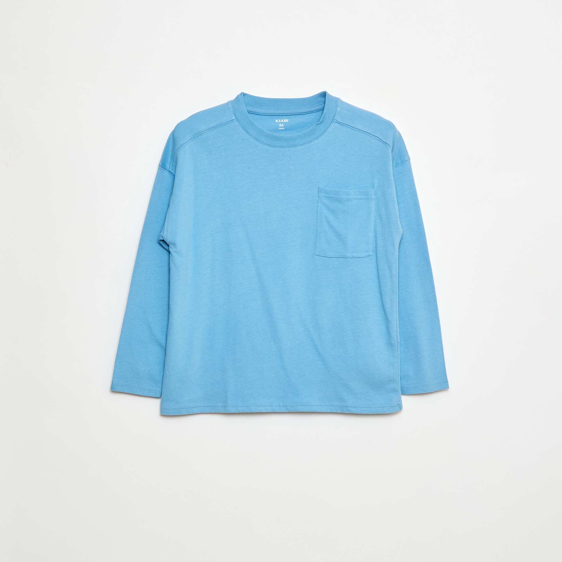 T-shirt loose uni BLEU