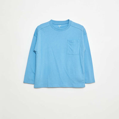T-shirt loose uni BLEU
