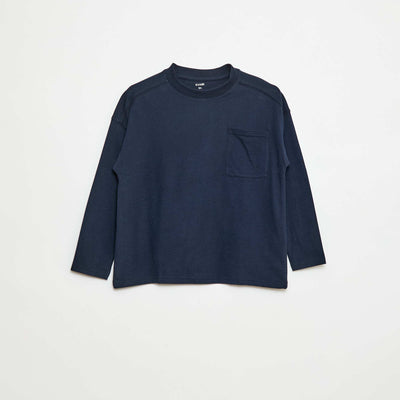 T-shirt loose uni BLEU