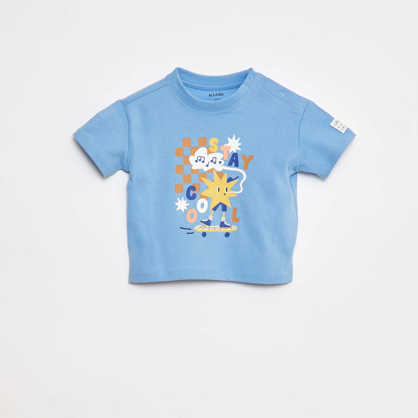 T-shirt manches courtes imprimé - Grafik Edition BLEU