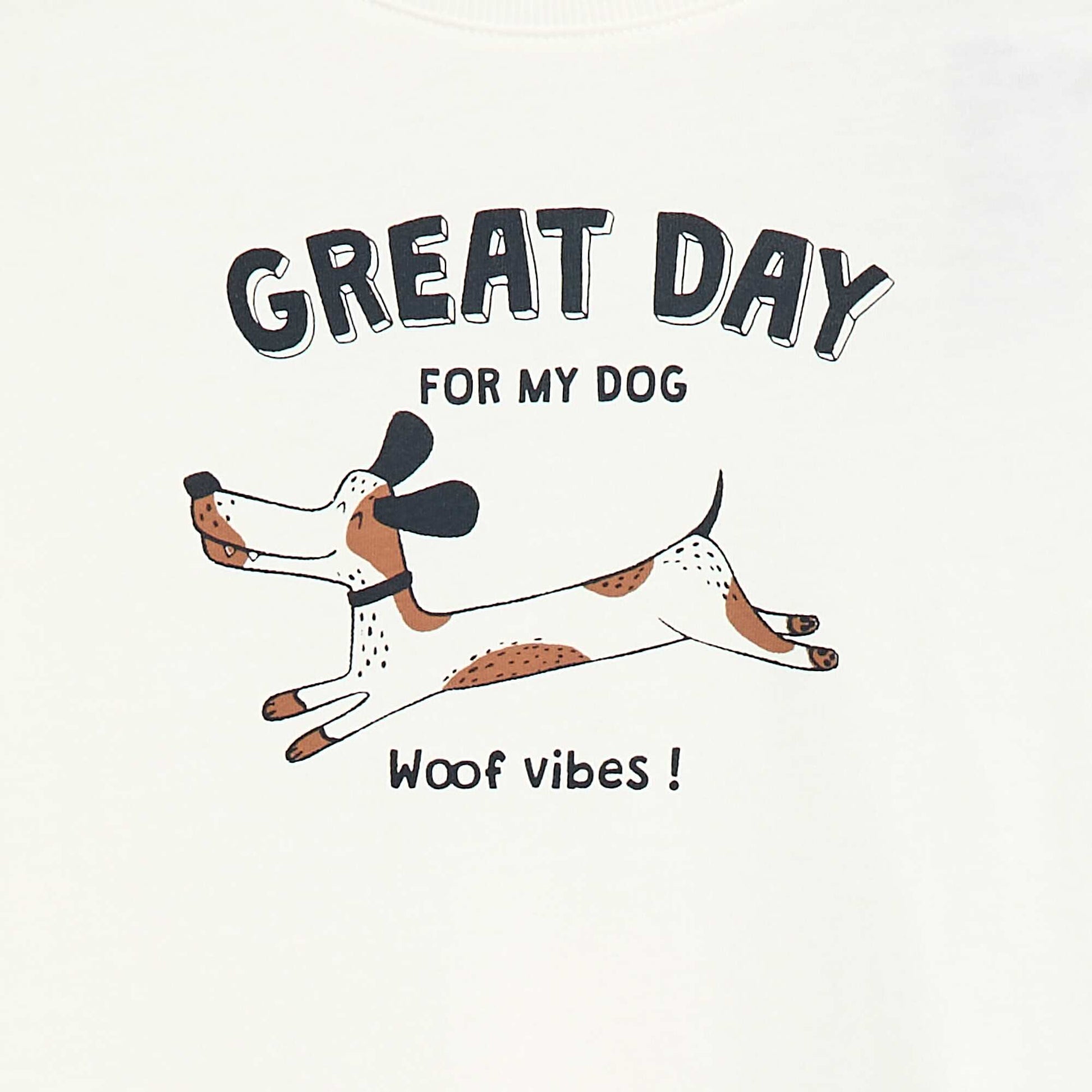 T-shirt imprimé à manches longues BLANC