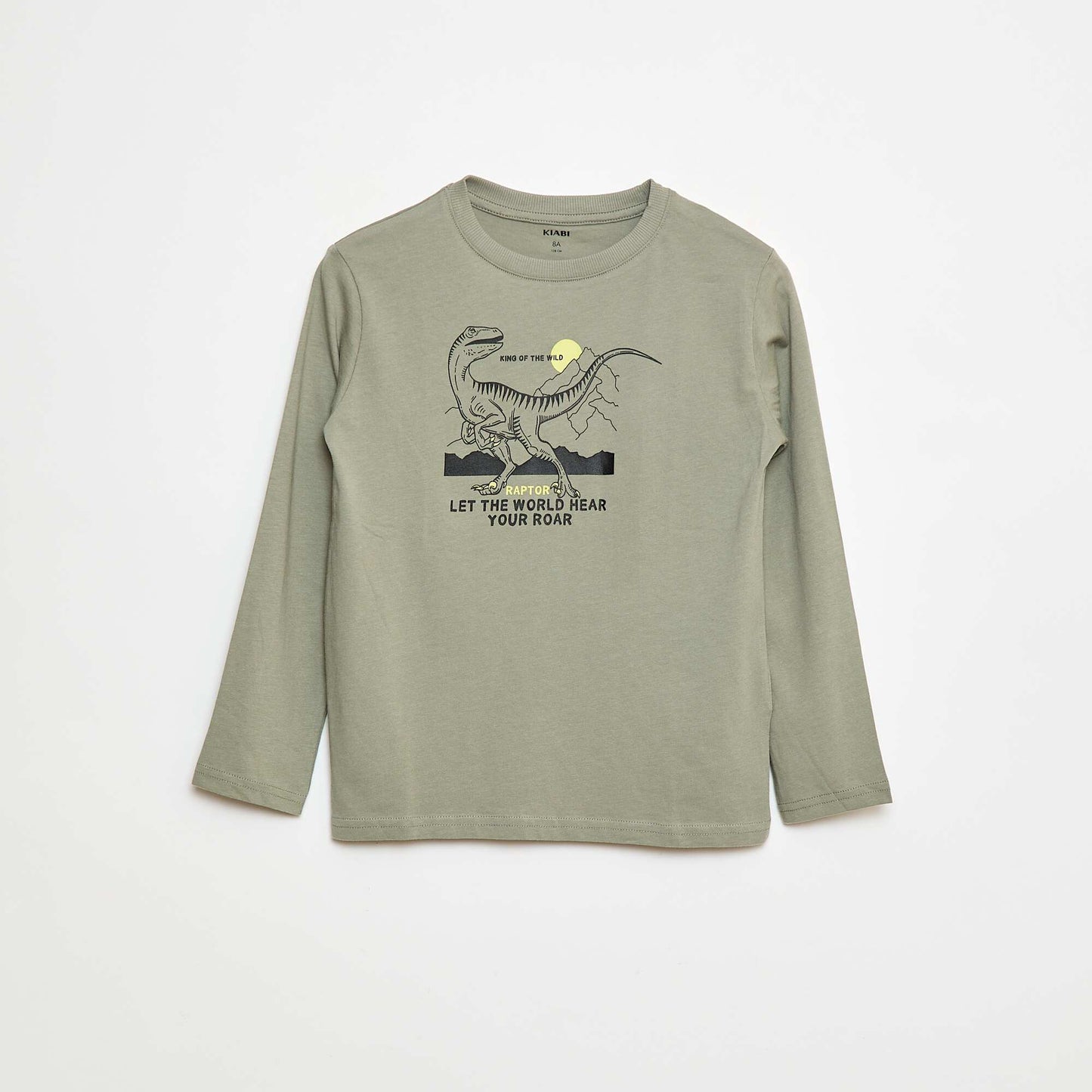 T-shirt imprimé à manches longues VERT