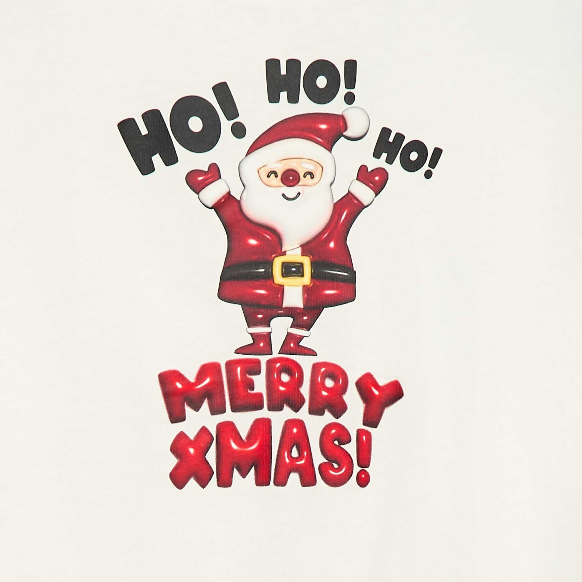 T-shirt imprimé à manches longues BLANC