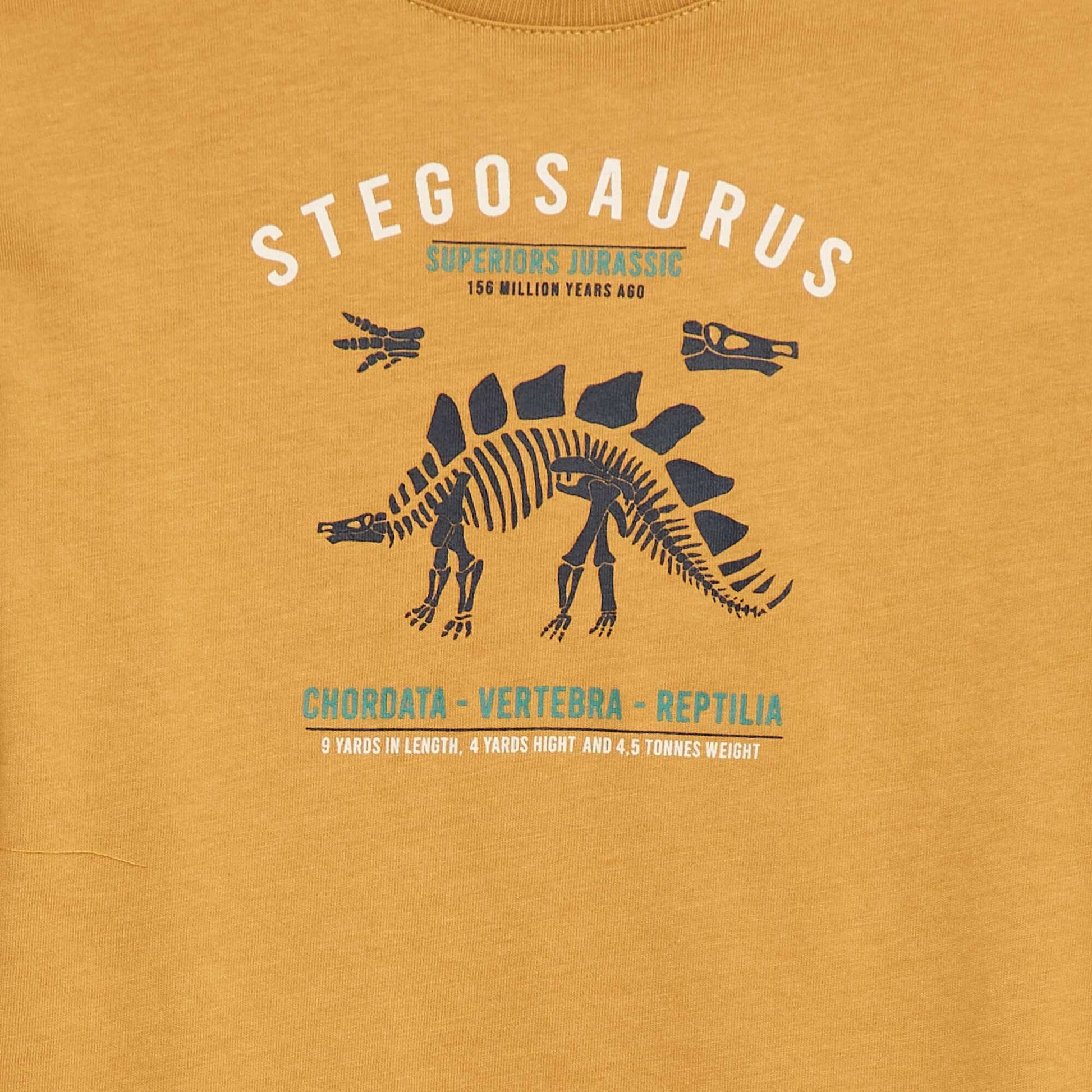 T-shirt imprimé à manches longues JAUNE