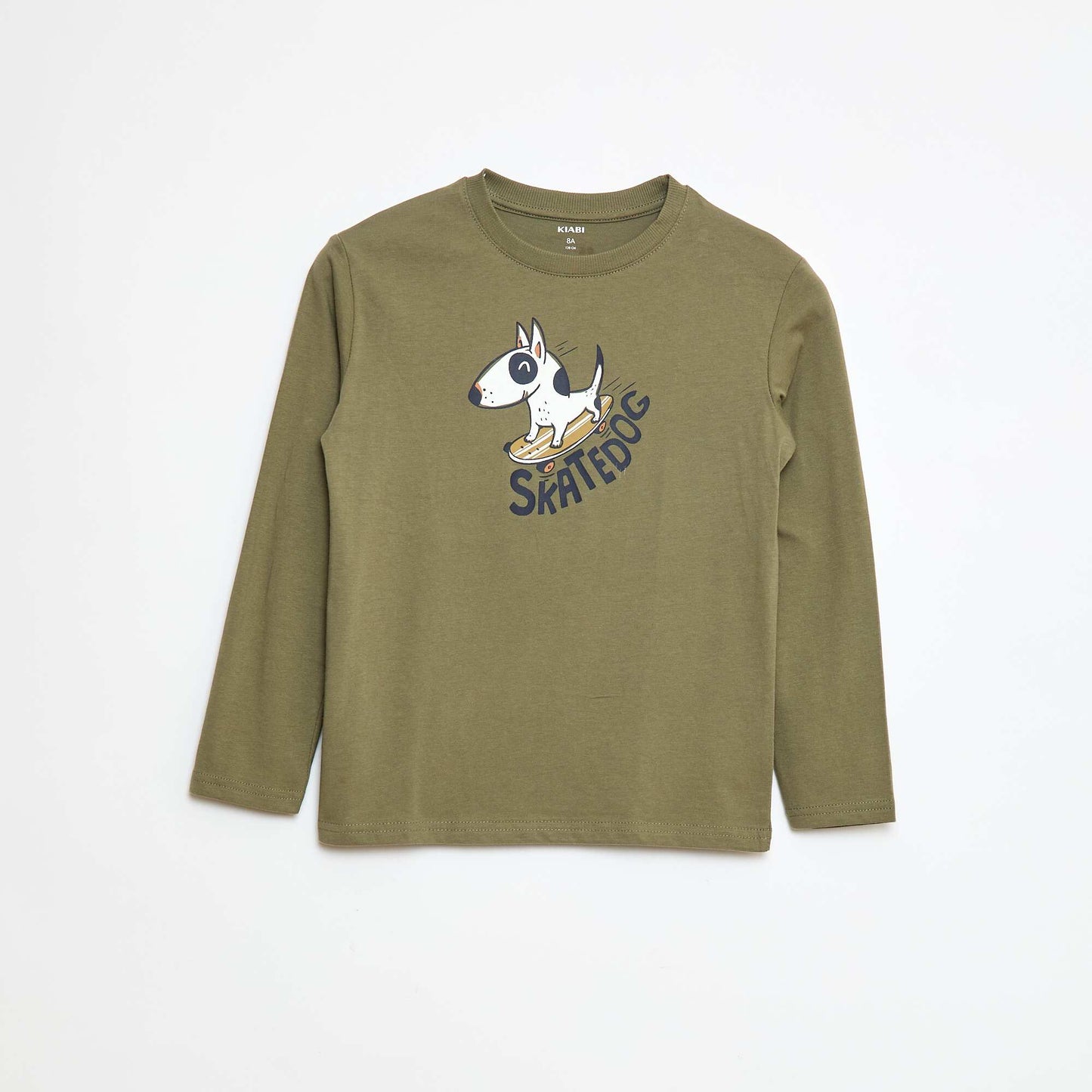 T-shirt imprimé à manches longues KAKI