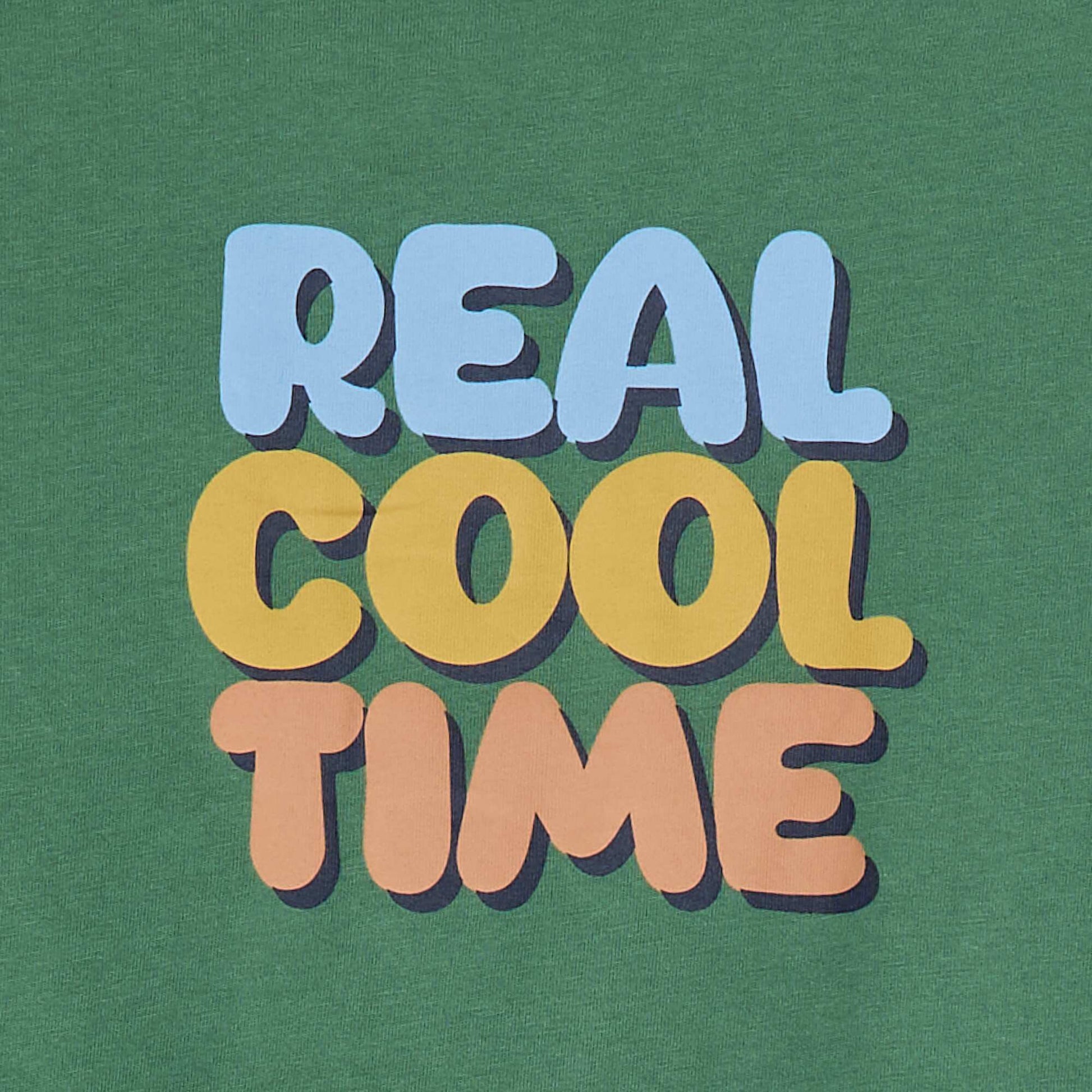 T-shirt imprimé à manches longues VERT