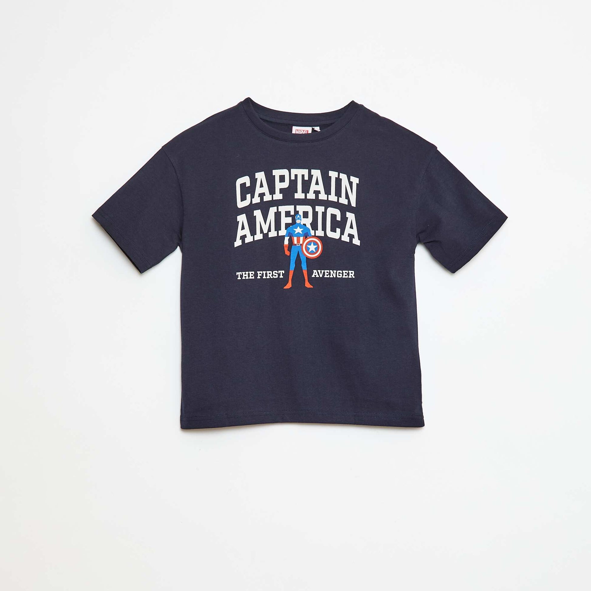 T-shirt 'Captain America' 'Marvel' manches courtes BLEU