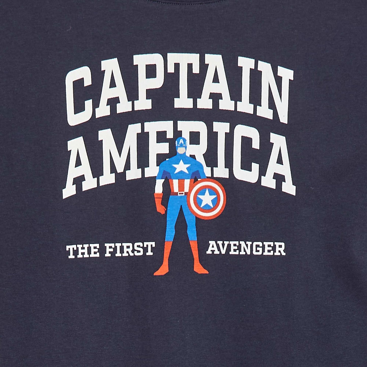 T-shirt 'Captain America' 'Marvel' manches courtes BLEU