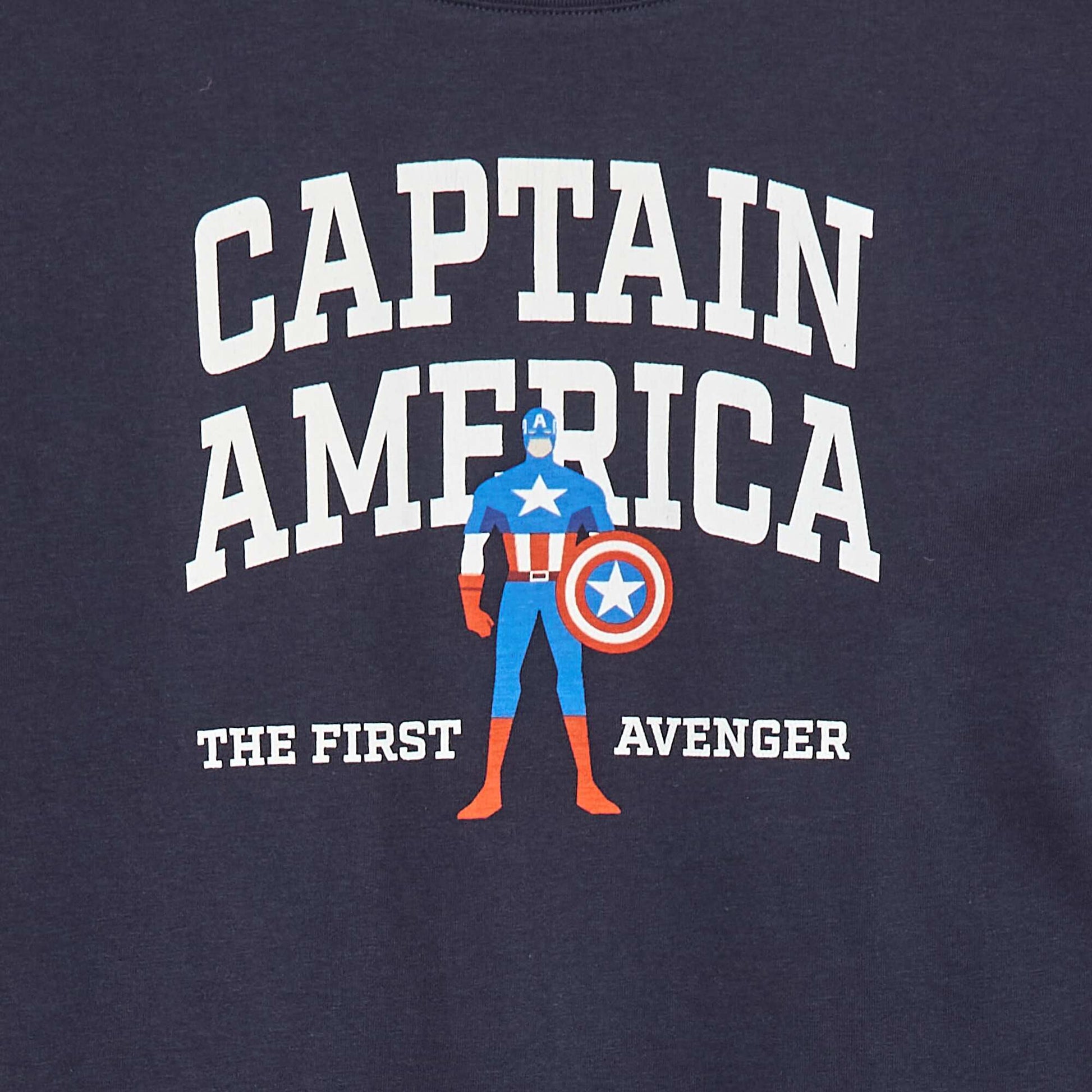 T-shirt 'Captain America' 'Marvel' manches courtes BLEU