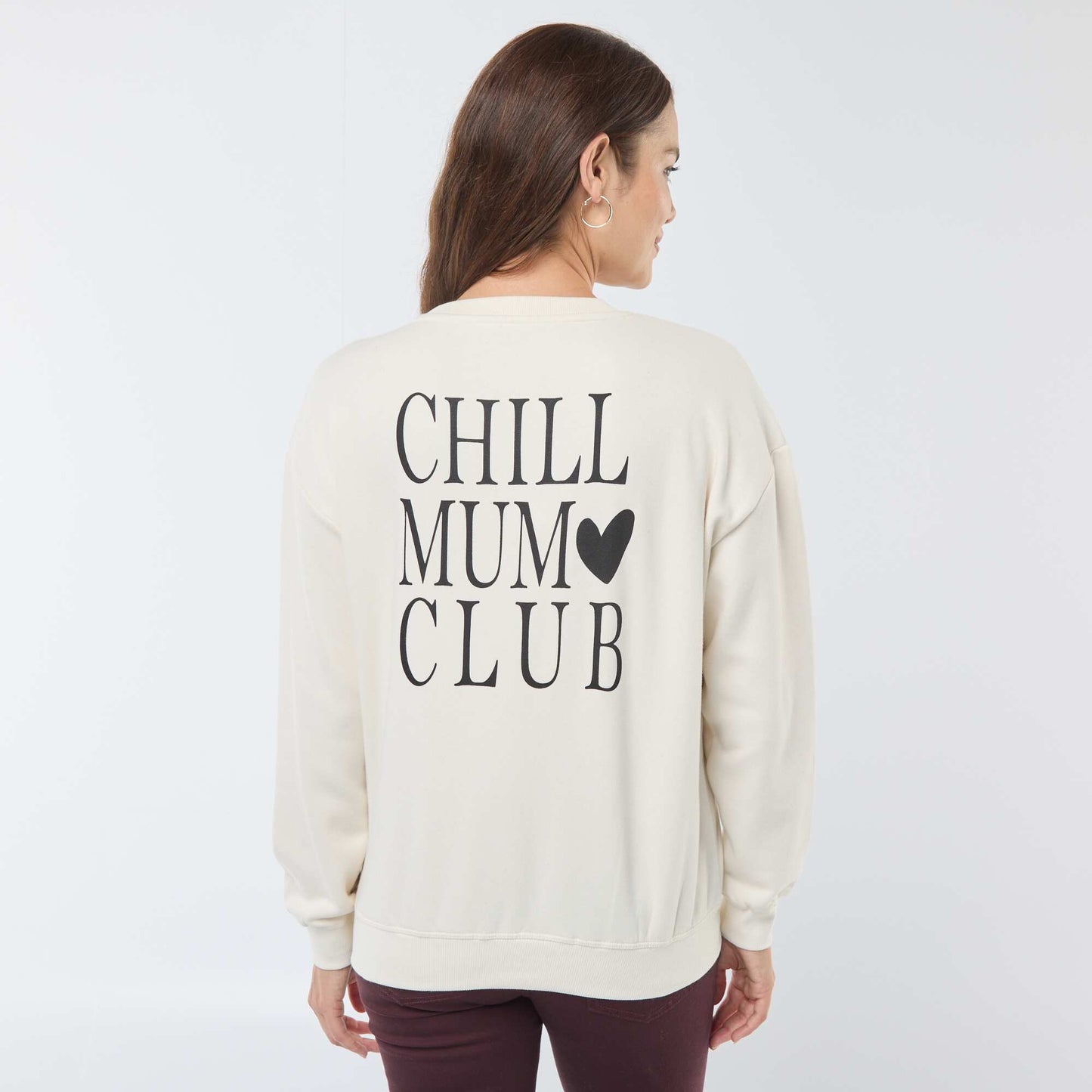 Sweat d'allaitement en molleton BEIGE