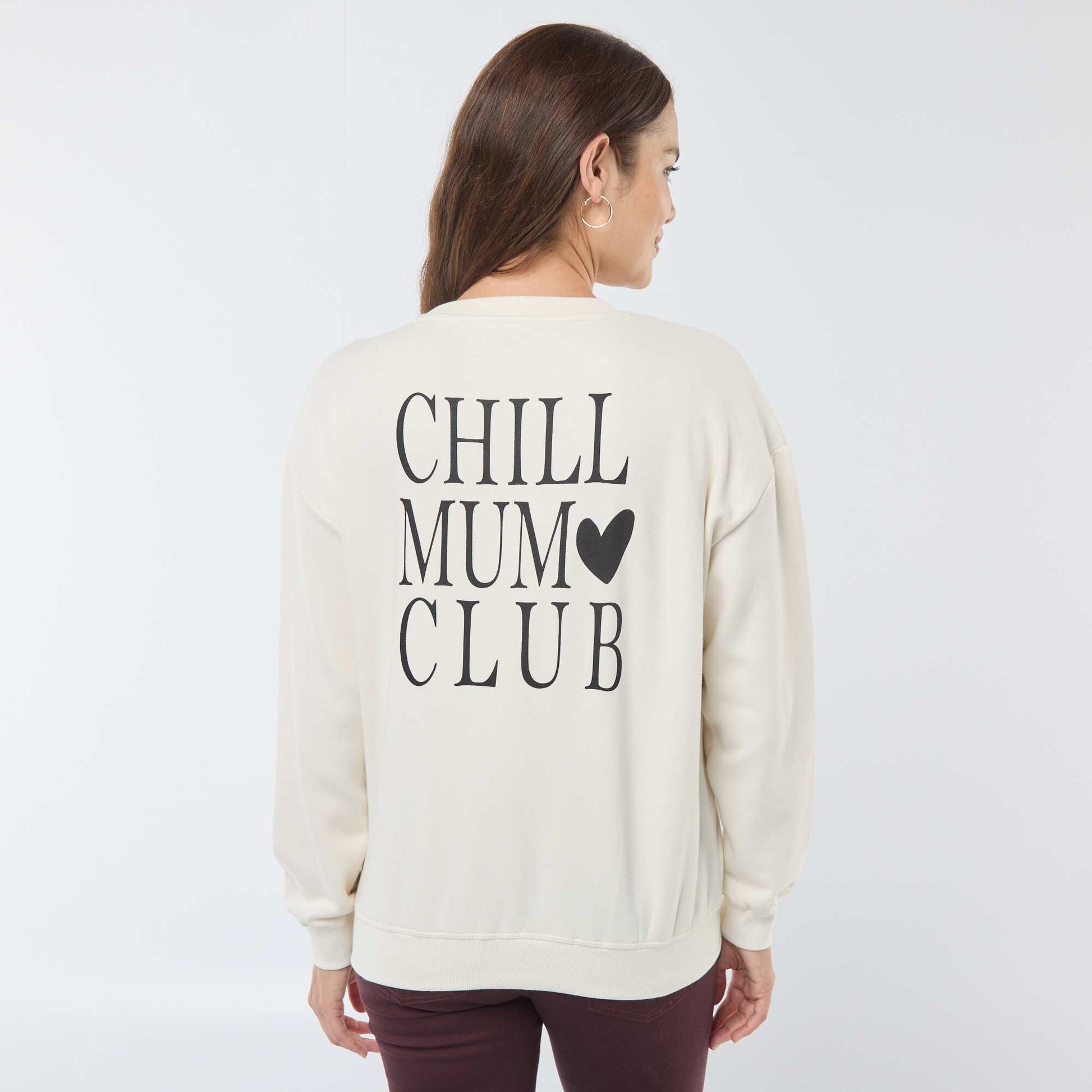 Sweat d'allaitement en molleton BEIGE