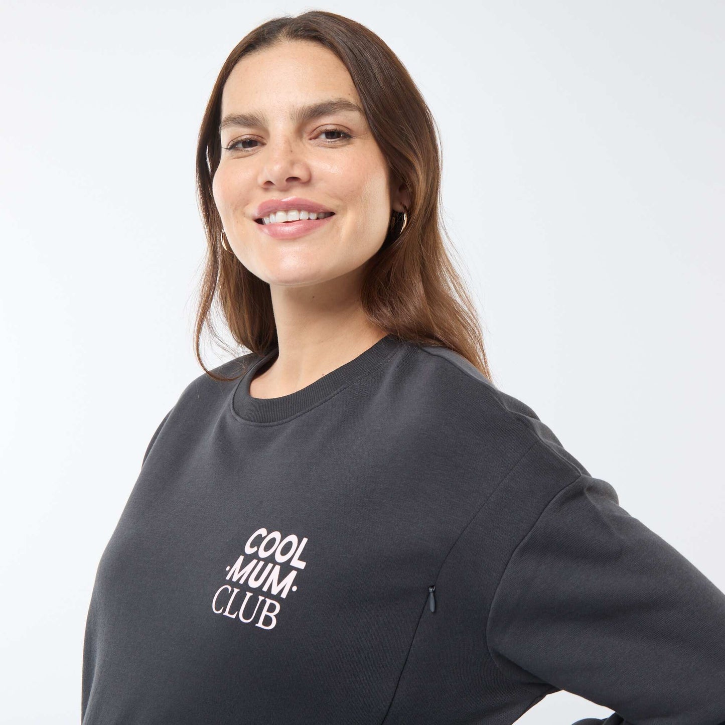 Sweat d'allaitement en molleton NOIR