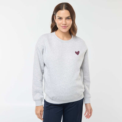 Sweat d'allaitement en molleton GRIS