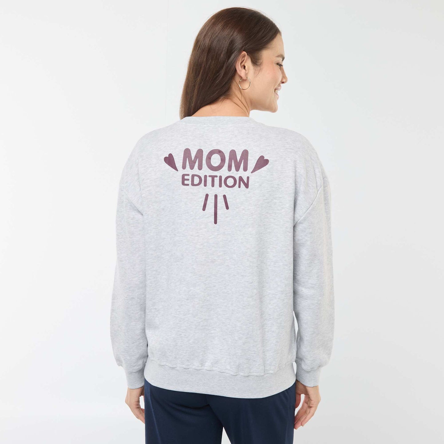 Sweat d'allaitement en molleton GRIS