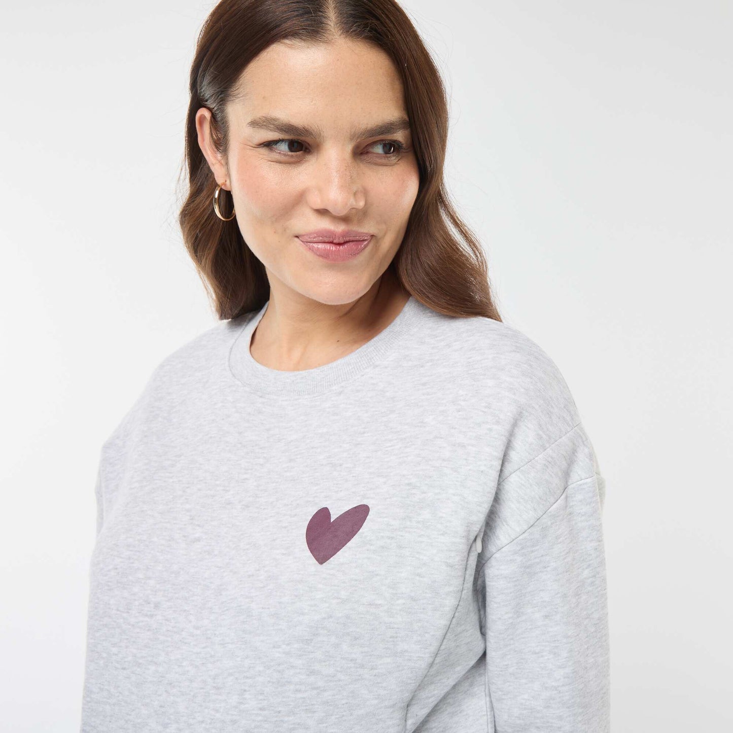 Sweat d'allaitement en molleton GRIS