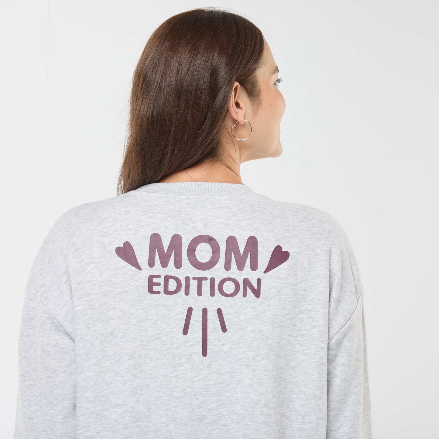 Sweat d'allaitement en molleton GRIS