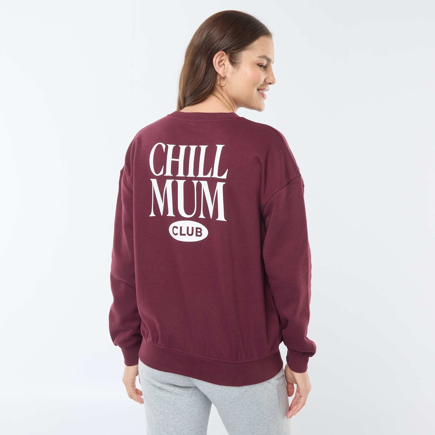 Sweat d'allaitement en molleton ROUGE