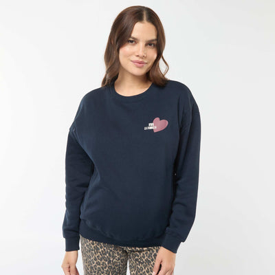 Sweat d'allaitement en molleton BLEU