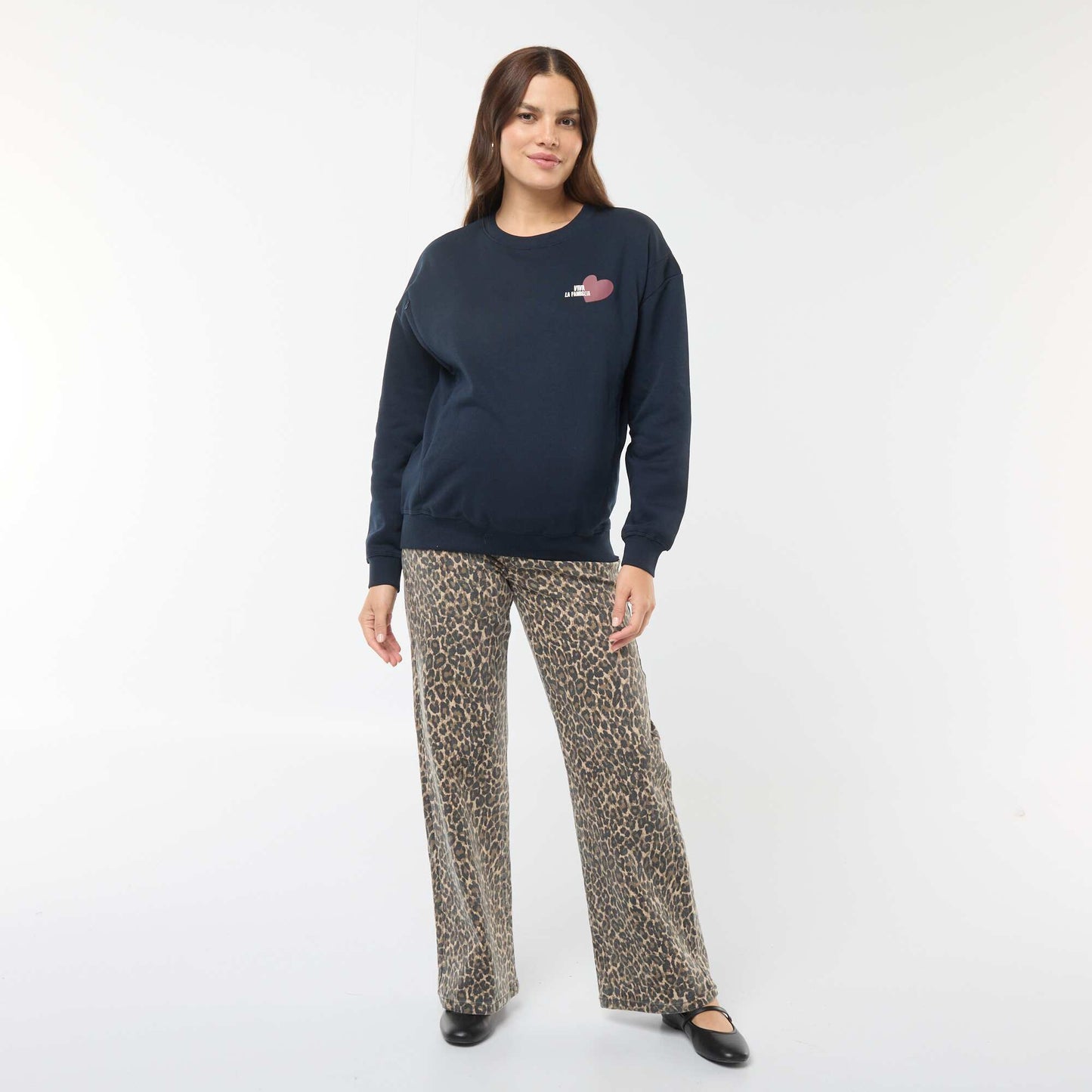 Sweat d'allaitement en molleton BLEU