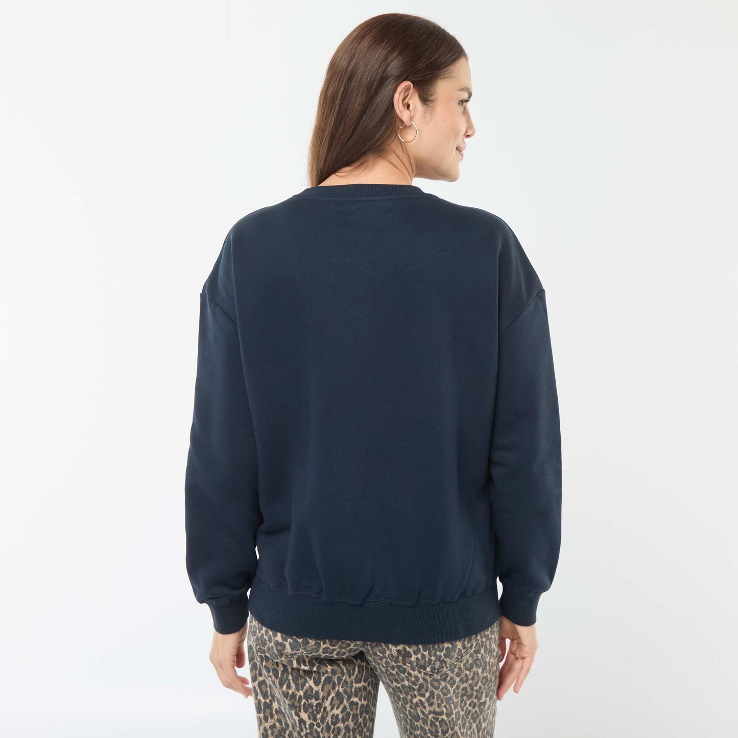 Sweat d'allaitement en molleton BLEU