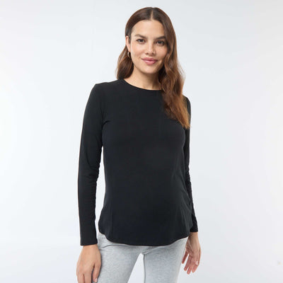 Tee-shirt d'allaitement basique NOIR