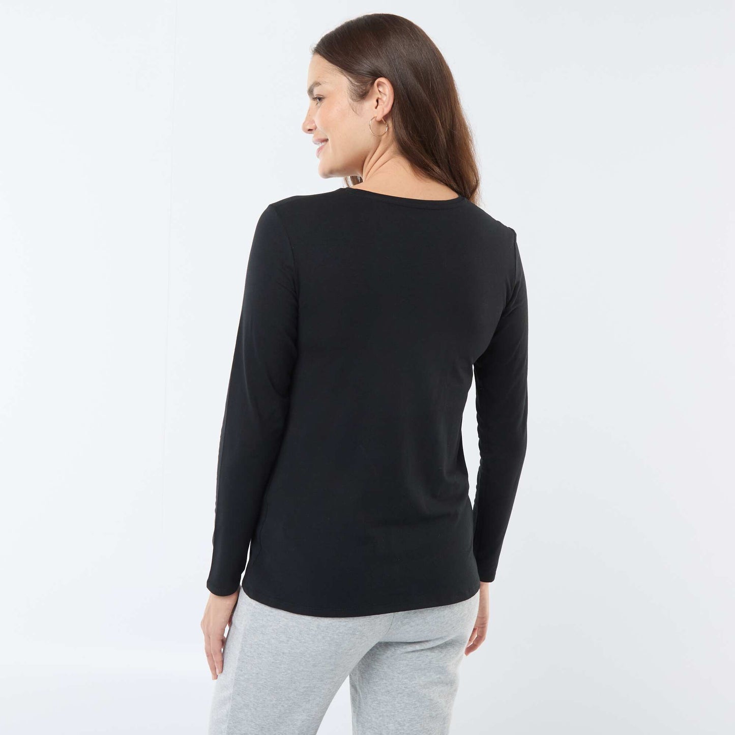 Tee-shirt d'allaitement basique NOIR
