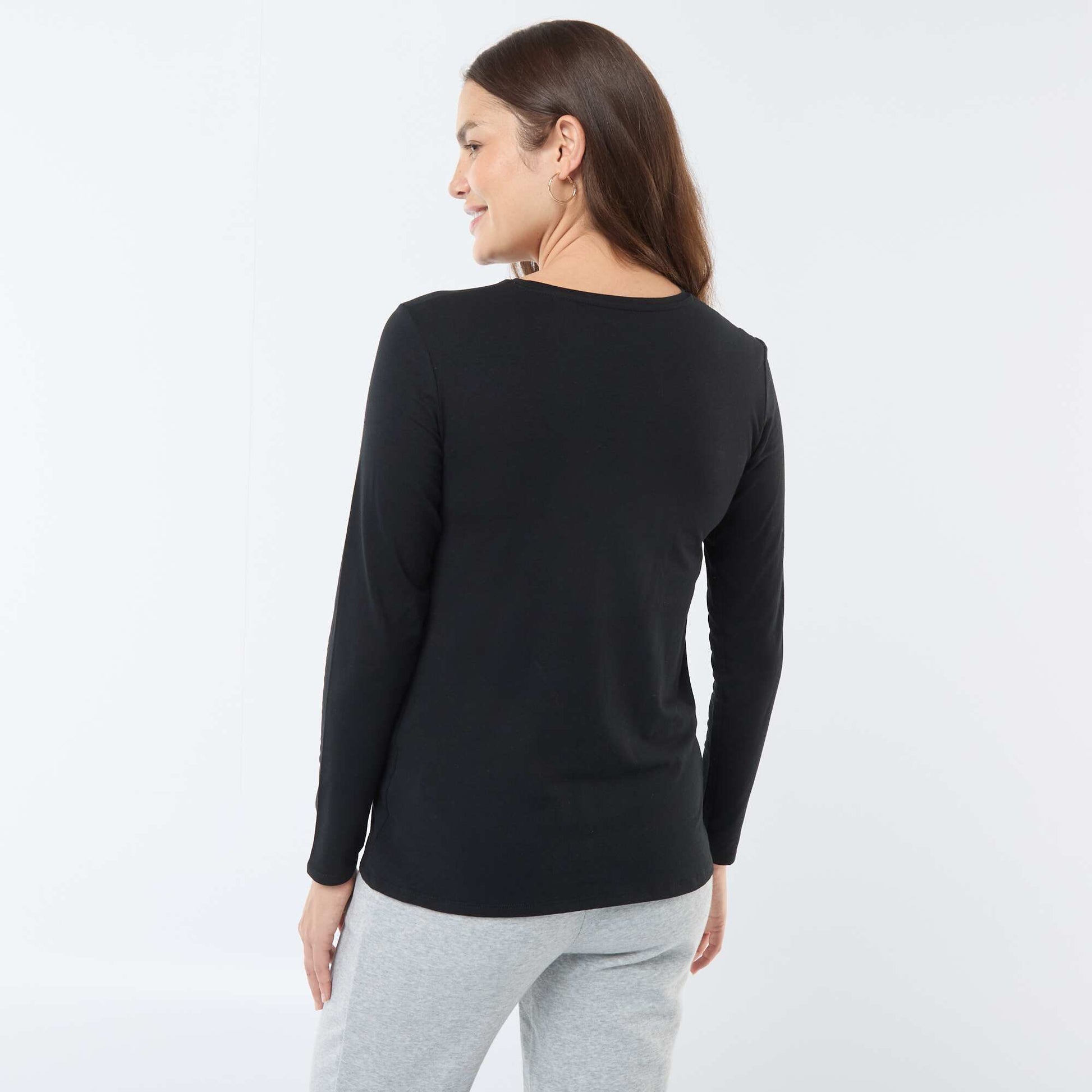 Tee-shirt d'allaitement basique NOIR