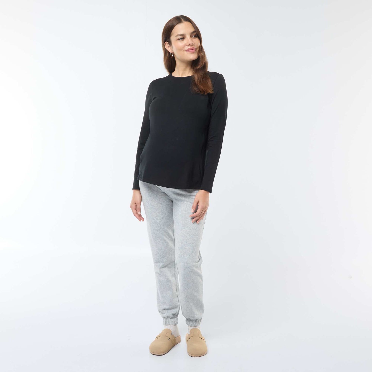 Tee-shirt d'allaitement basique NOIR
