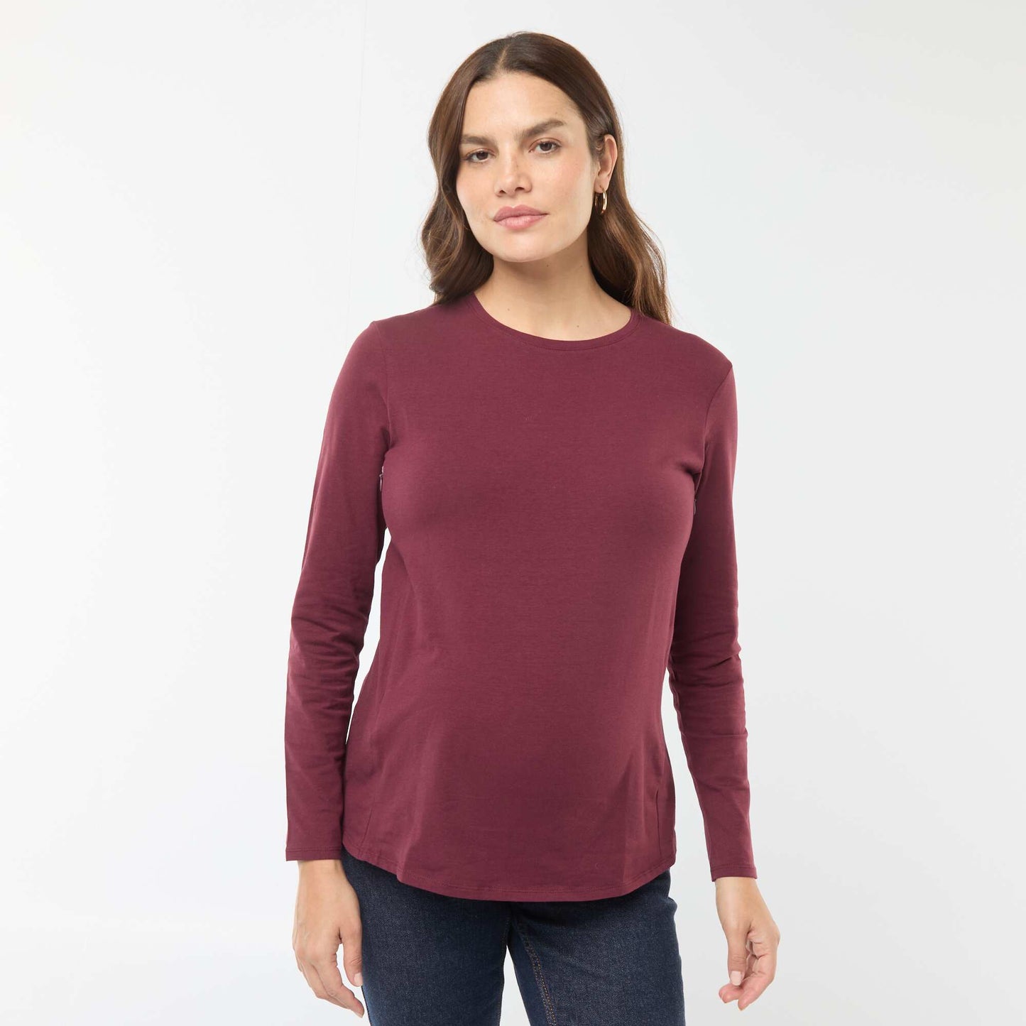 Tee-shirt d'allaitement basique ROUGE