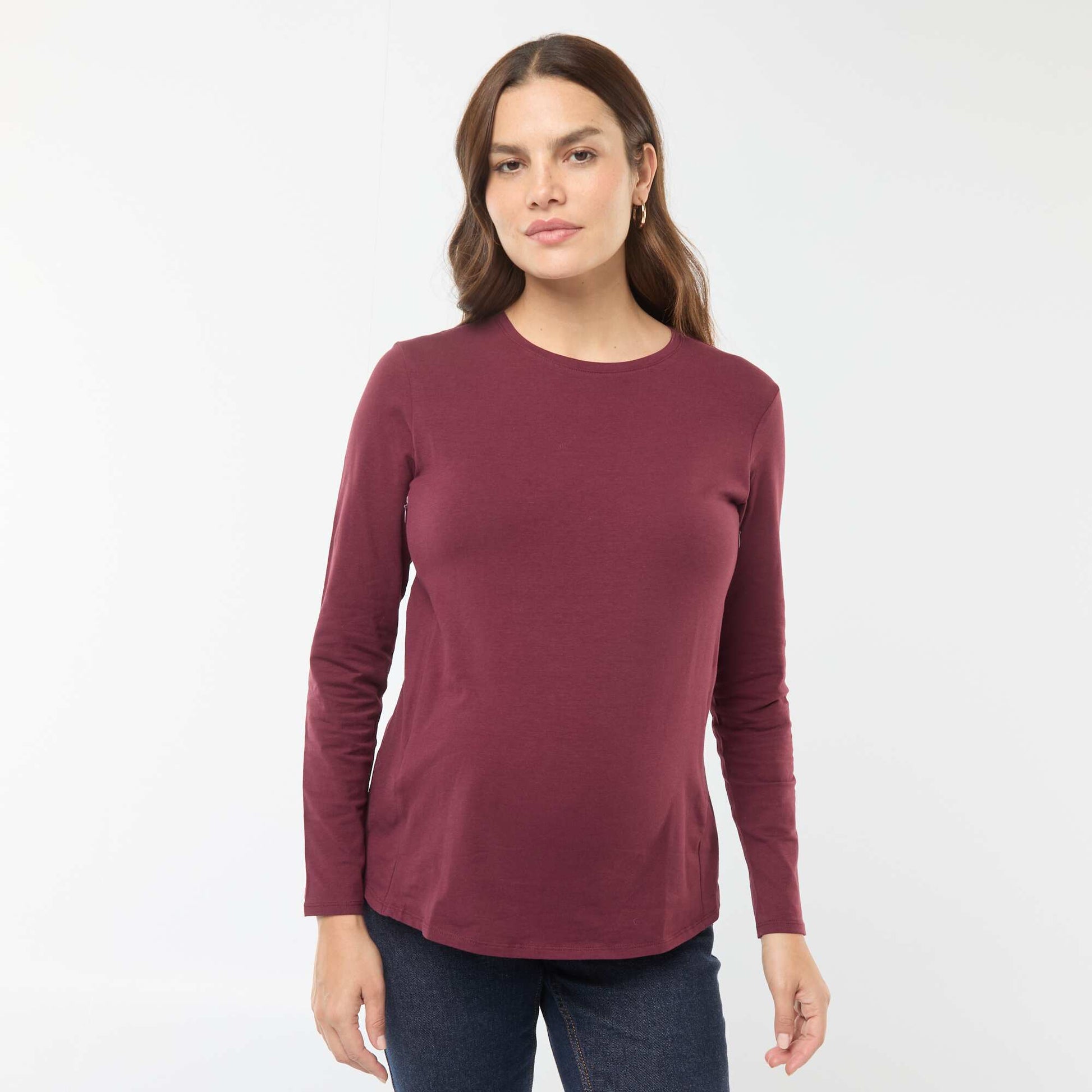 Tee-shirt d'allaitement basique ROUGE
