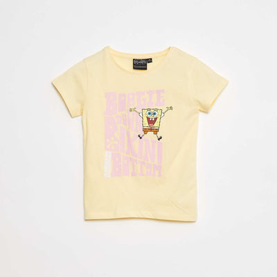 T-shirt 'Bob l'éponge' manches courtes JAUNE