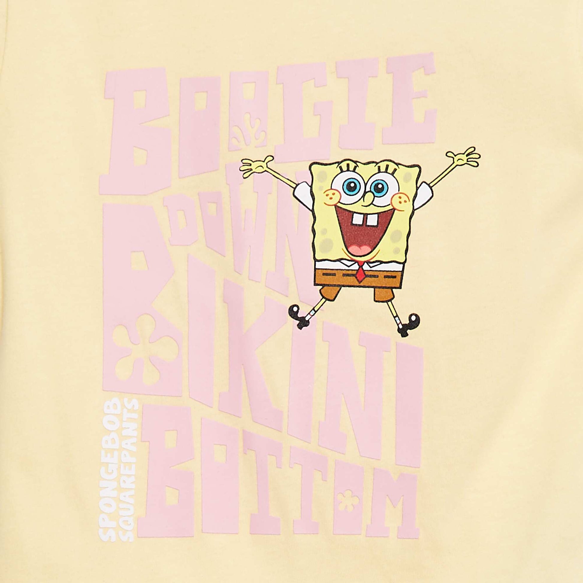 T-shirt 'Bob l'éponge' manches courtes JAUNE