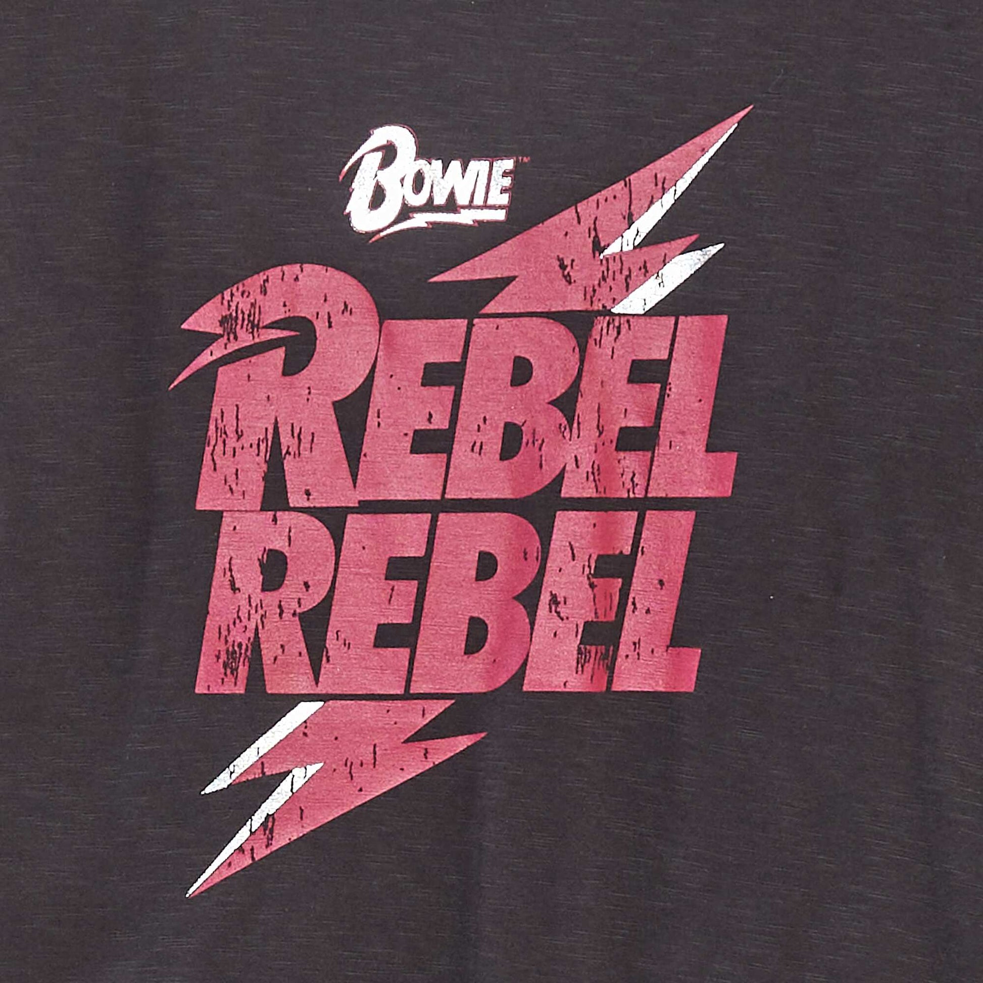 T-shirt à manches courtes 'David Bowie' NOIR