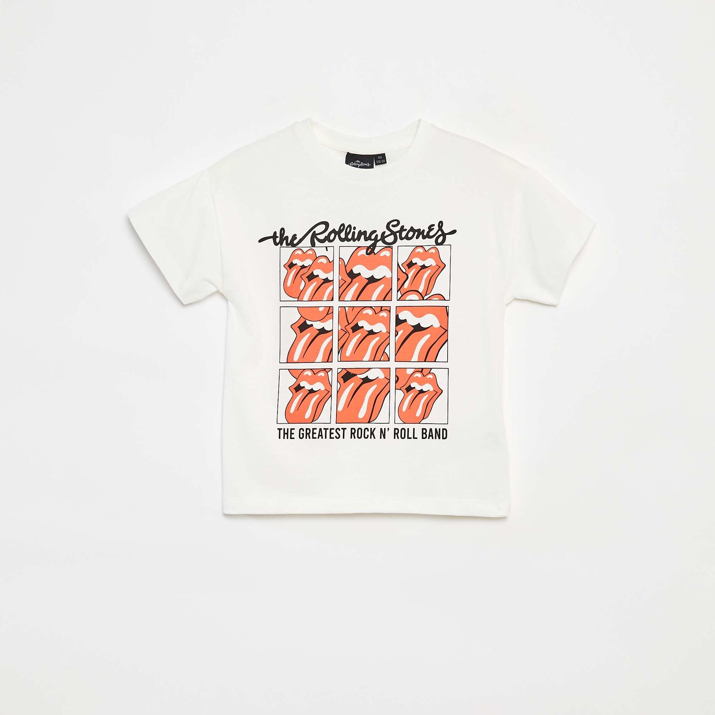 T-shirt à manches courtes 'Rolling Stones' BLANC