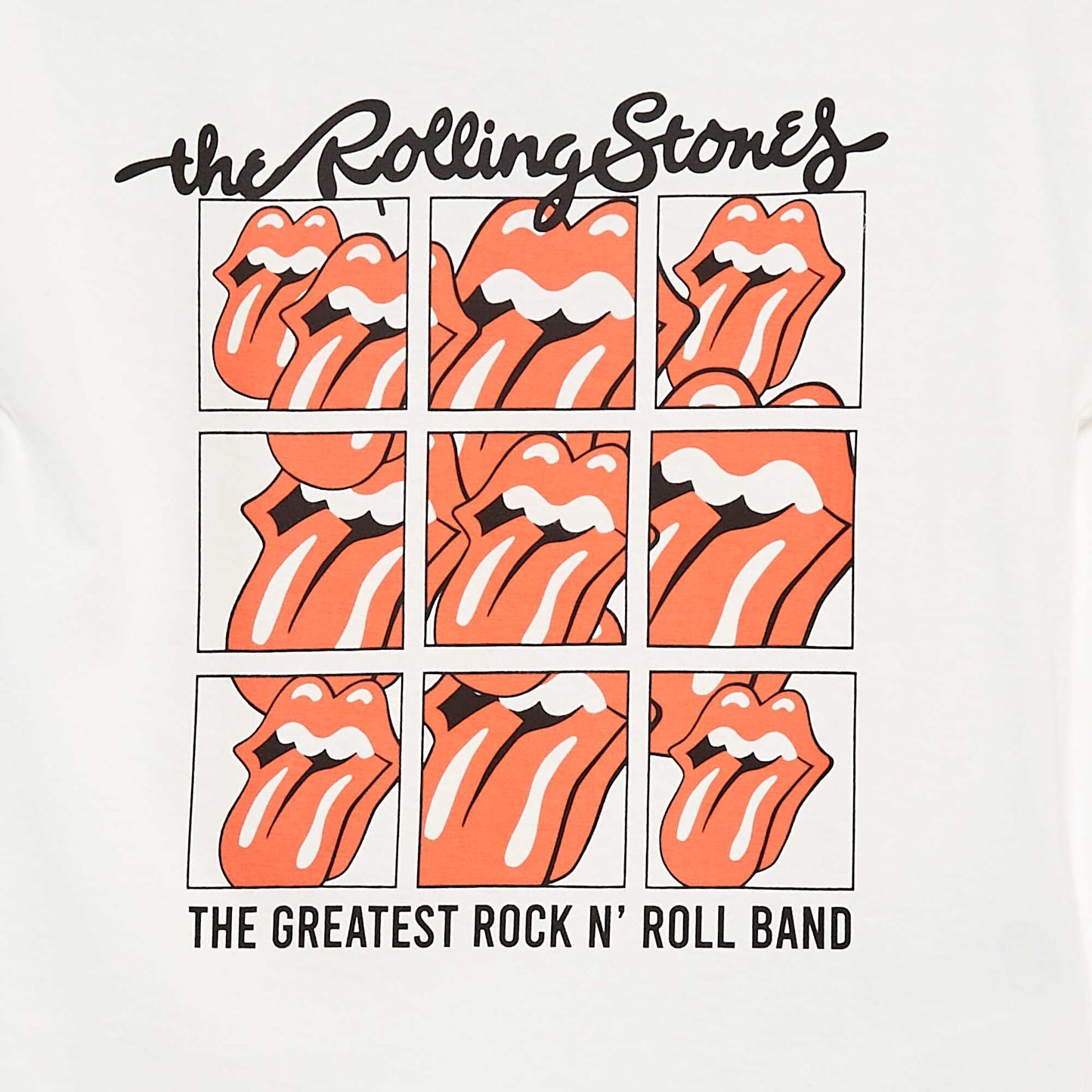 T-shirt à manches courtes 'Rolling Stones' BLANC
