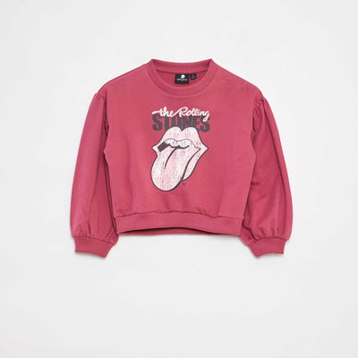 Sweat  en molleton léger 'The Rolling Stones' VIOLET